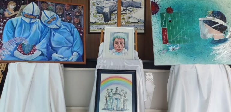 100 ressam sağlık çalışanları için çizdi