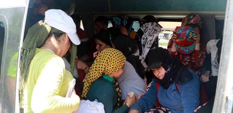 Minibüsten 35 kişi çıktı, 44 bin TL ceza yazıldı