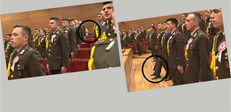 Harbiye’de ilginç görüntü… Neden ayağa kalkmadılar?
