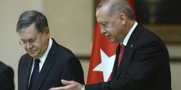 Türkiye Cumhurbaşkanı Recep Tayyip Erdoğan (sağda) ABD'nin