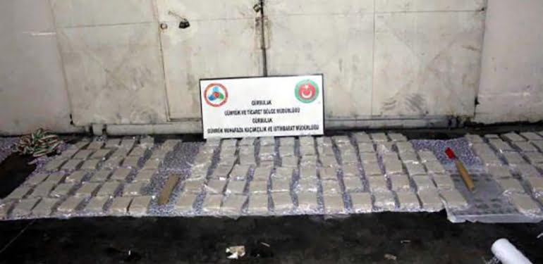 Gürbulak Gümrük Sahasında 233 kilogram 854 gram eroin ele geçirildi