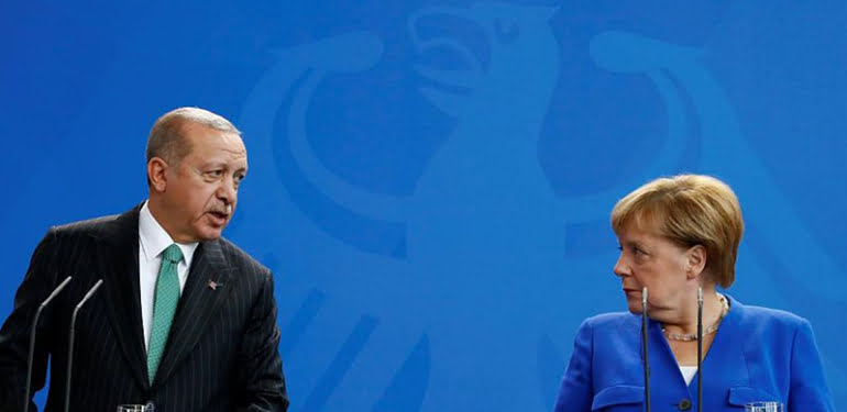 Cumhurbaşkanı Erdoğan, Merkel ile görüştü