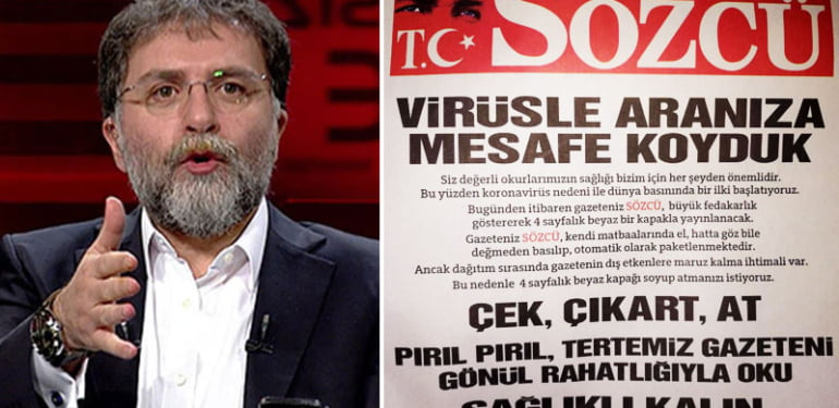 Ahmet Hakan’dan Sözcü’nün koronavirüs önlemine tepki: Yapılan kurnazlık