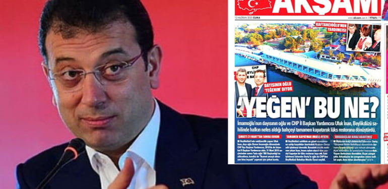Akşam gazetesinin taşra baskısında yer alan İmamoğlu haberi şehir baskısında uçtu