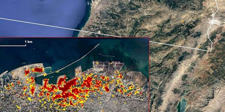 NASA Beyrut’taki patlamanın uydu görüntülerini yayınladı