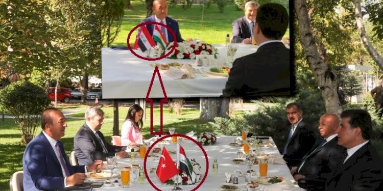 ‘Kürdistan’ bayrağı bir varmış bir yokmuş! İki kare arasında dikkat çeken ayrıntı