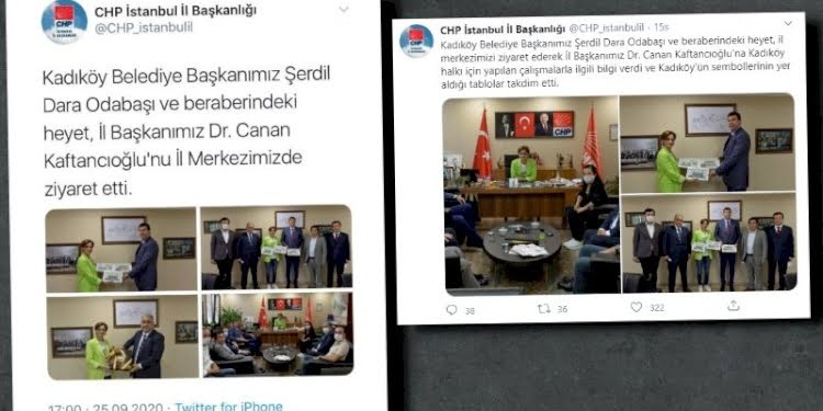 İki tweet arasındaki dikkat çeken fark… CHP İstanbul Atatürk tablosunu neden uçurdu?