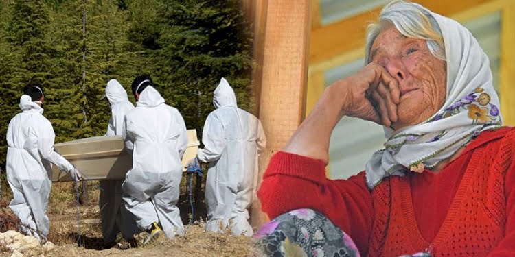 Maden faciasında ölen işçinin, koronavirüse yenik düşen babası son yolculuğuna uğurlandı