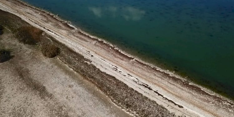 Sular çekilince 1500 yıllık tarih ortaya çıktı