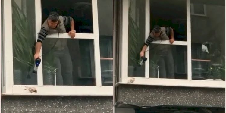 Titreyen kumruyu saç kurutma makinasıyla ısıttı