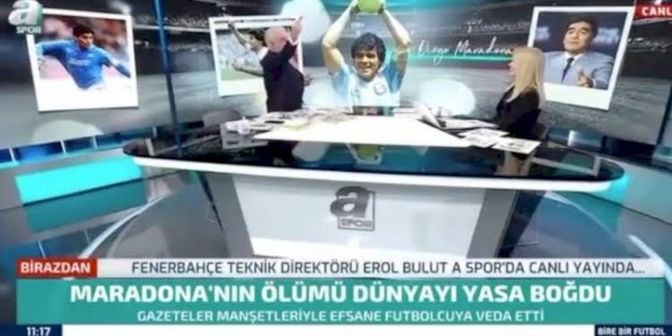 A Spor ekranında orta parmak hareketi