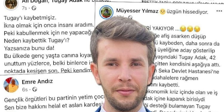 CHP Kocaeli Gençlik Kolları üyeleri, Tugay’ın intiharında CHP’li siyasetçileri suçladı