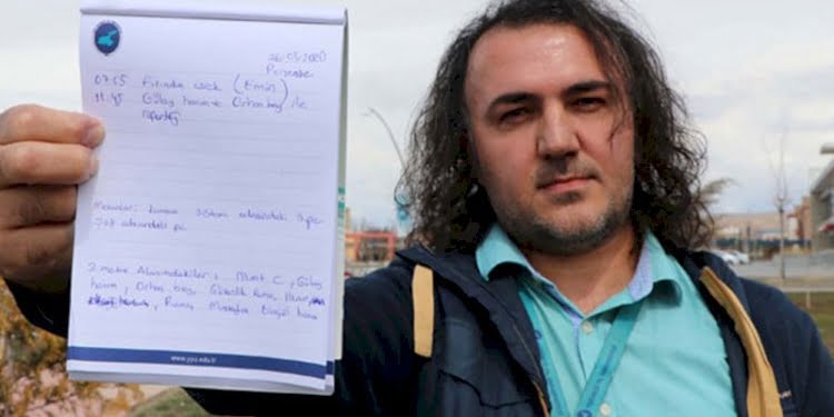 İlk koronavirüs vakasının ardından görüştüğü kişileri not alıyor