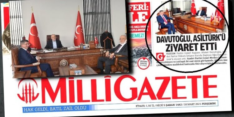 Milli Gazete Saadet Partisi lideri Karamollaoğlu’nu sansürledi