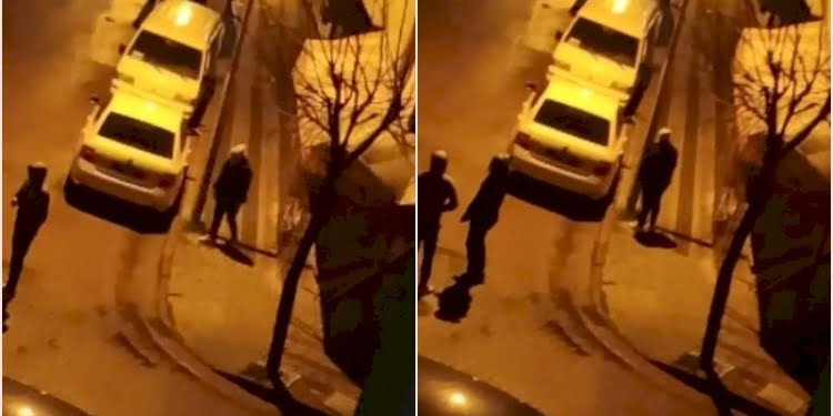 Sokak ortasında kadına şiddet