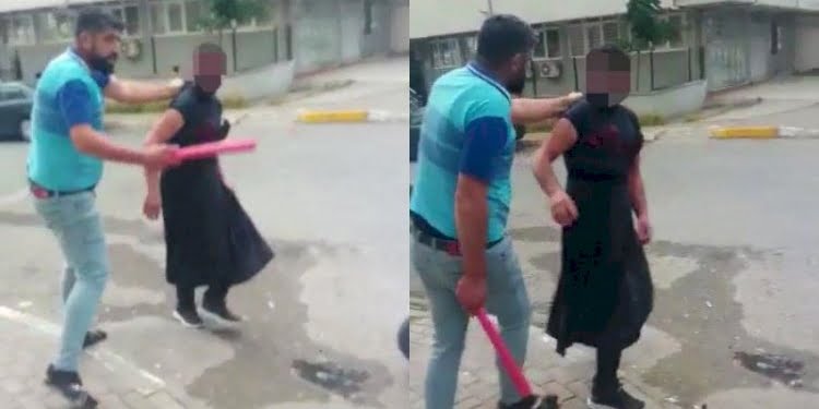 ‘Eşimi taciz etti’ dedi, etek giydirip sopayla dövdü