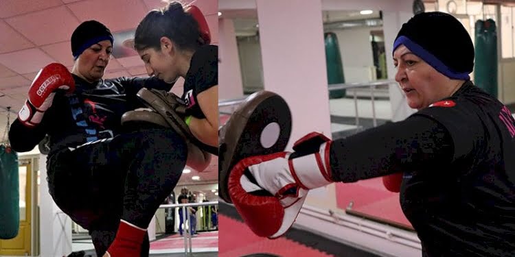 ‘Teyze kick boks yapamaz’ dediler, madalyayı kaptı