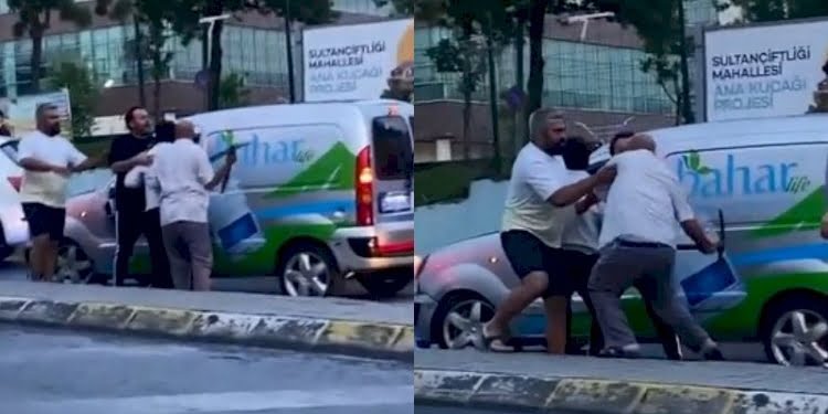 Trafikte tartıştığı sürücüye kazmayla saldırdı!