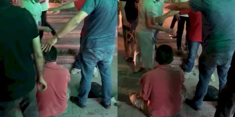 Çocukları taciz ettiği iddia edilen şüpheliye meydan dayağı