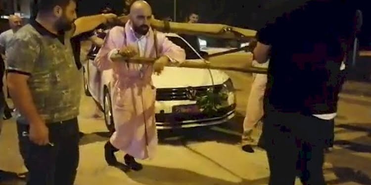 Damada boyunduruk takıp araç çektirdiler, kırbaçladılar