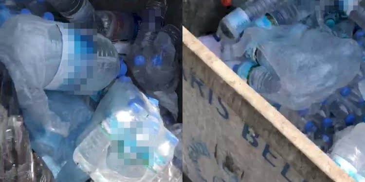 Yangınla mücadele eden görevlilerin içme suyunu çöpe attılar
