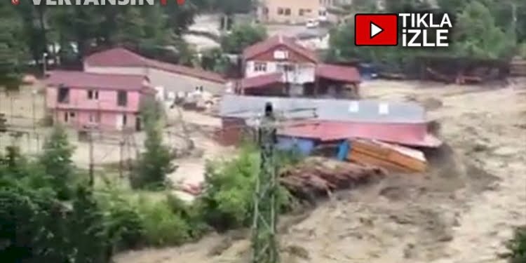Sel felaketinde kereste fabrikası böyle yıkıldı