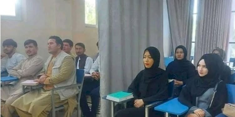 Üniversitede eğitim perdeyle başladı