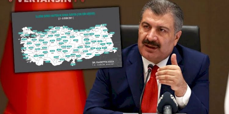 Bakan Koca son haritayı paylaştı… İşte vaka sayısı en çok artan 10 il