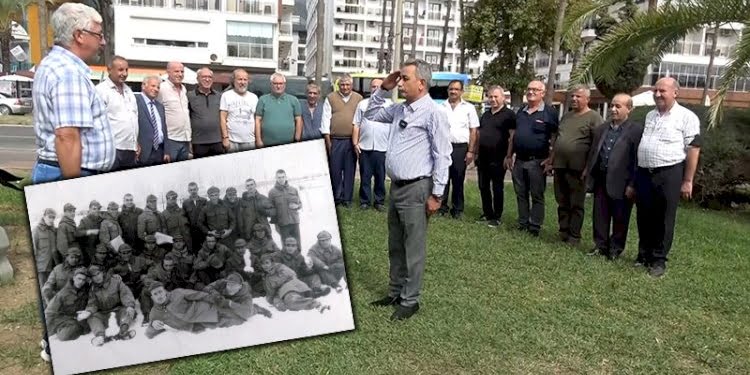 40 yıllık askerlik arkadaşları sabah içtimasında
