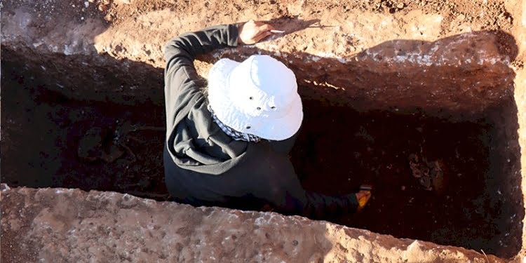 Perre Antik Kenti’ndeki kazılarda 1500 yıllık insan iskeletleri bulundu