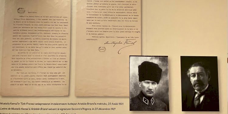 Atatürk’ün ‘1921 Ankara Antlaşması’ için Fransa’ya yazdığı mektup sergide