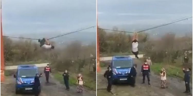 Saklandığı evde yakalanan şahıs, elektrik tellerine tutunarak kaçmaya çalıştı