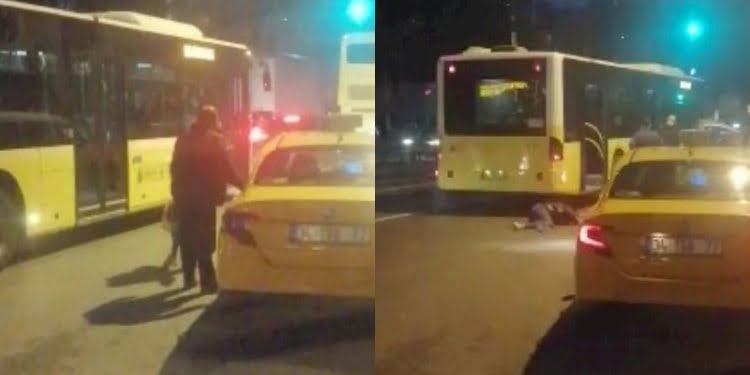 Taksicinin ittiği kadın ölümden döndü