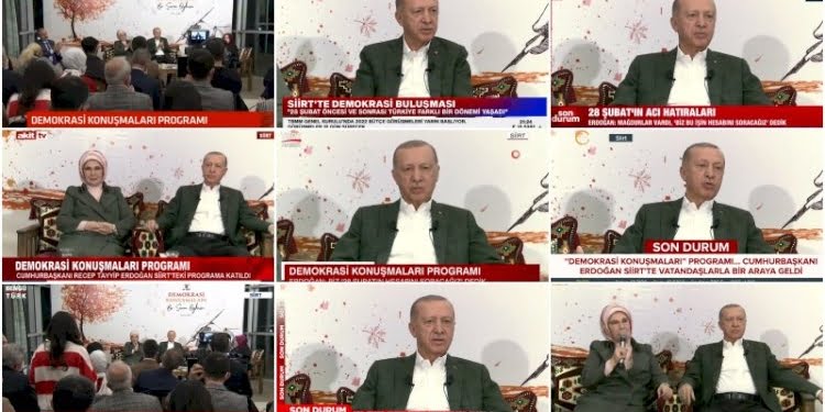 Erdoğan’la ‘demokrasi’ gecesi… 12 kanalda banttan yayında