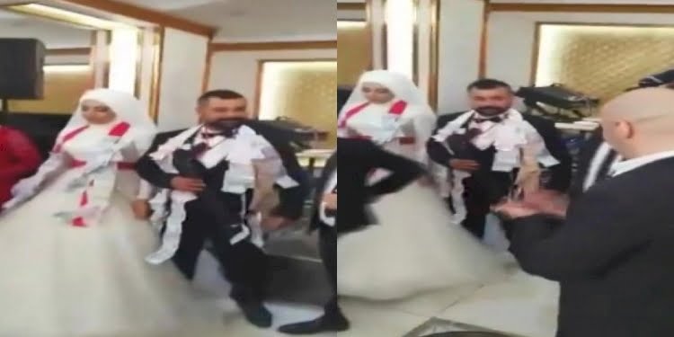 Takı töreninde pompalı tüfek takan kişi konuştu