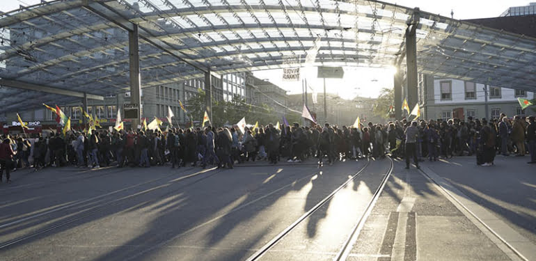Protest against the ongoing Turkish military operation in northern Syria