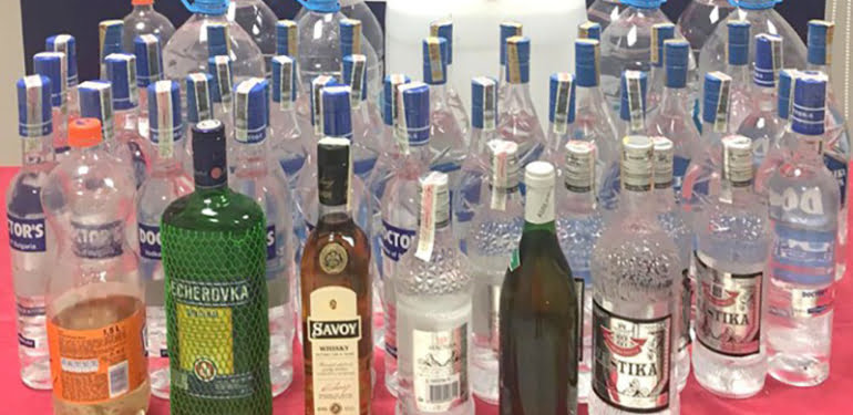 Bahçelievler’de 6 ton kaçak içkiye el konuldu