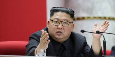 North Korean leader Kim Jong Un attends the 5th Plenary Meeting of the 7th Central Committee of the Workers' Party of Korea