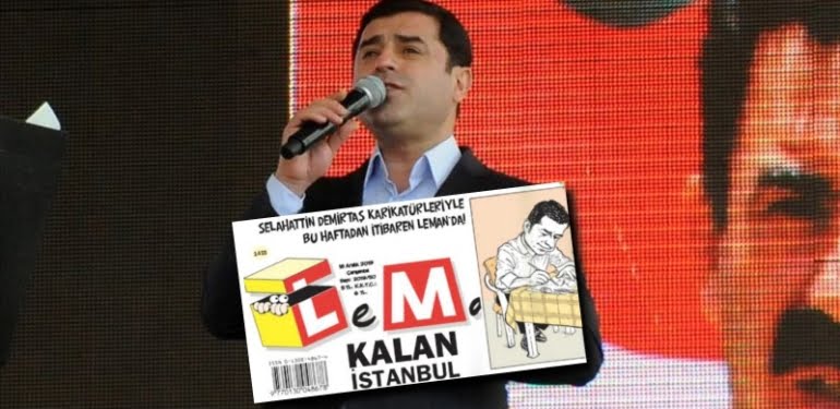 Karikatür gibi: Leman dergisi Demirtaş’ı çizer yaptı