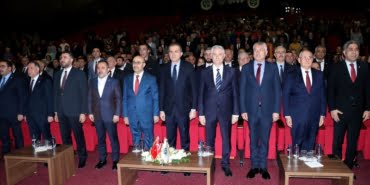AK PARTI SOZCUSU OMER CELIK, ADANA'DA BIR DIZI TEMEL ATMA TORENINE KATILDI.