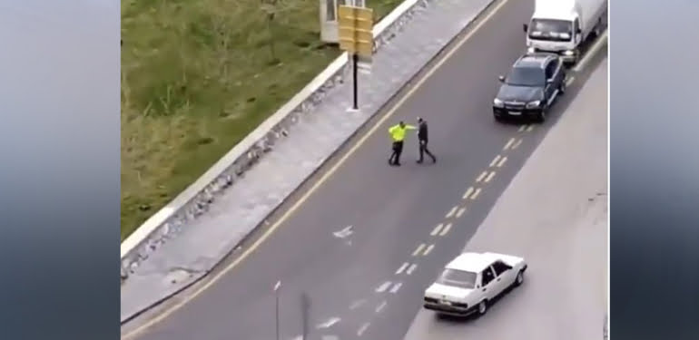 Polise saldıran sürücü hakkında işlem başlatıldı