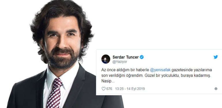 Yeni Şafak bir yazarını daha kovdu