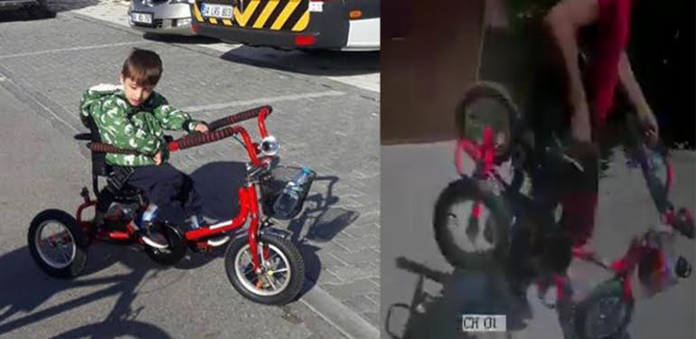 Hırsızlar Serebral Palsi hastası olan Efe’nin bisikletini çaldı…