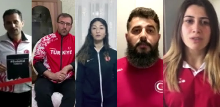 Federasyon Başkanları ve milli sporculardan “evde kal” çağrısı