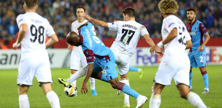 UEFA Avrupa Ligi C Grubu 3. hafta maçında Trabzonspor ile Kras