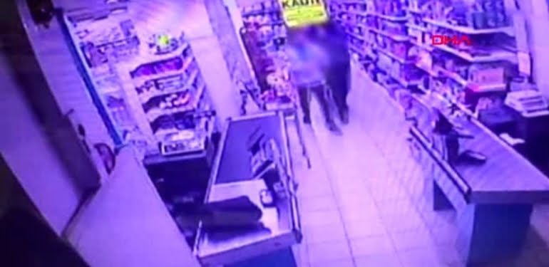 Ümraniye’deki market gaspçısı kamerada