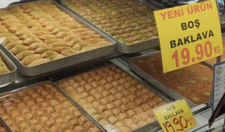 Bunu da gördük… ‘Boş baklava’ dönemi!