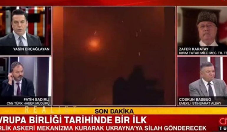 ‘Kiev’den görüntüler’ diyerek animasyon paylaşan CNN Türk’ten açıklama