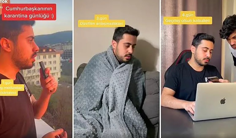 ‘Karantinadaki Erdoğan’ taklidi gündem oldu