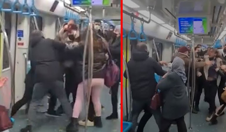 Marmaray’da ‘Neden sevişiyorsunuz’ kavgası